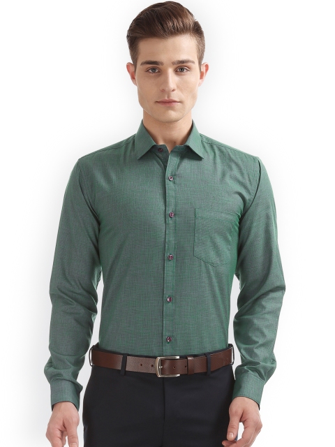 

Excalibur Men Green Slim Fit Solid Formal Shirt