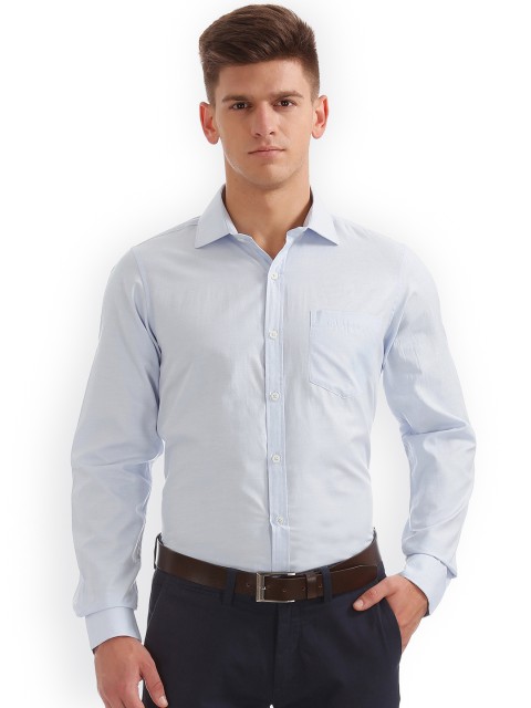 

Excalibur Men Blue Slim Fit Solid Formal Shirt