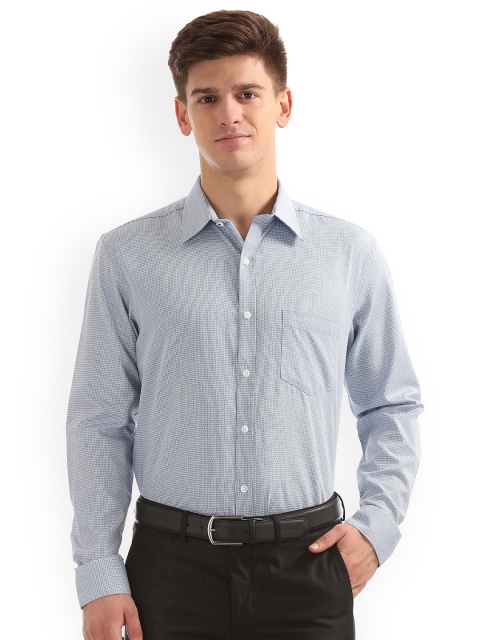 

Excalibur Men Blue Regular Fit Checked Formal Shirt