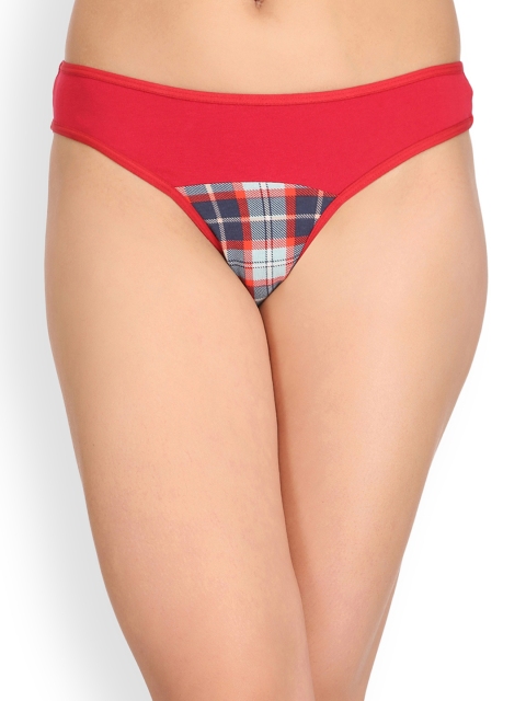 

Clovia Women Red & Navy Printed Low Waist Thong PN2405P04XL