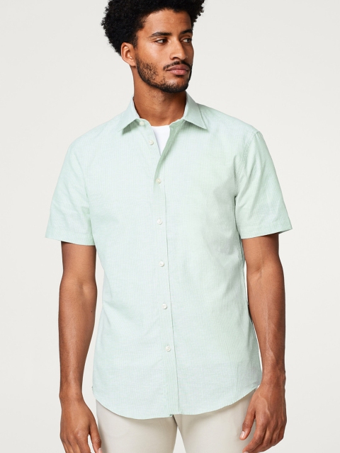 

ESPRIT Men Green Regular Fit Striped Casual Shirt