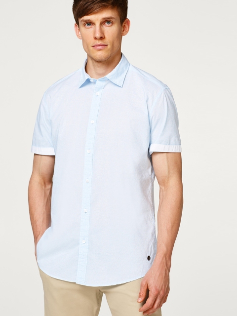 

ESPRIT Men Blue Regular Fit Printed Casual Shirt