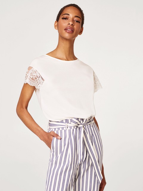 

ESPRIT Women White Solid Top