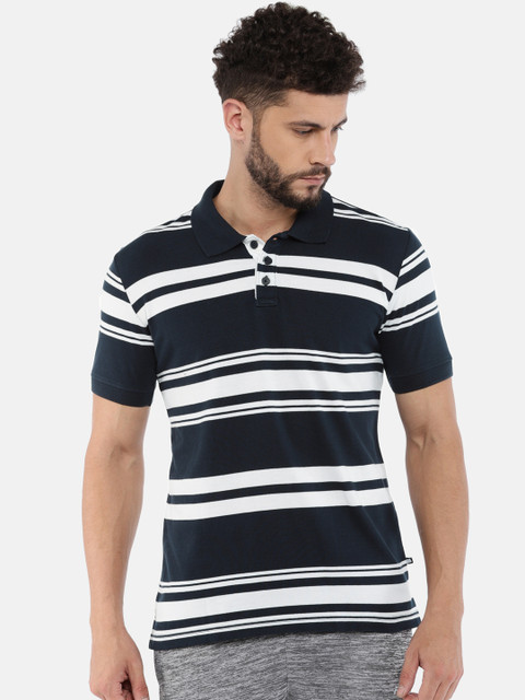 

Hanes Navy & White Striped T-shirt, Navy blue