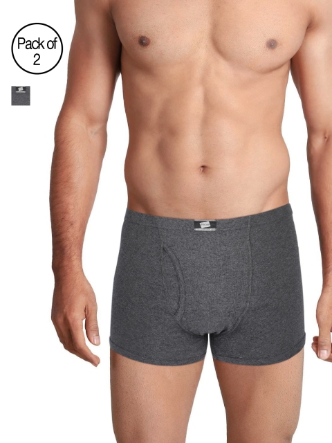 

Hanes Men Pack of 2 Assorted Solid Cotton Trunks C001-615-P2