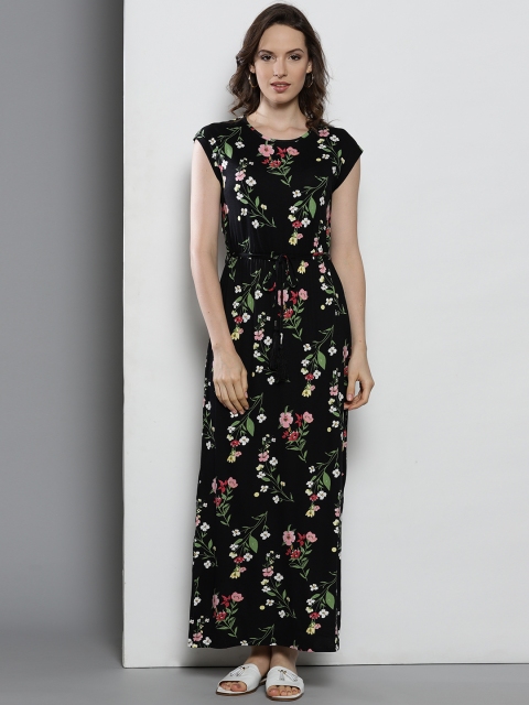 

DOROTHY PERKINS Women Black Printed Maxi Dress