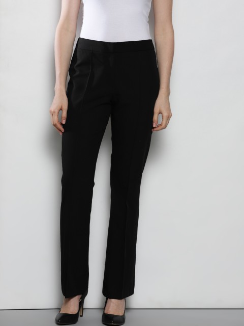 

DOROTHY PERKINS Women Black Slim Fit Solid Formal Trousers