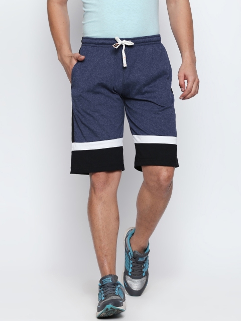 

FiTZ Men Blue Solid Regular Fit Sports Shorts