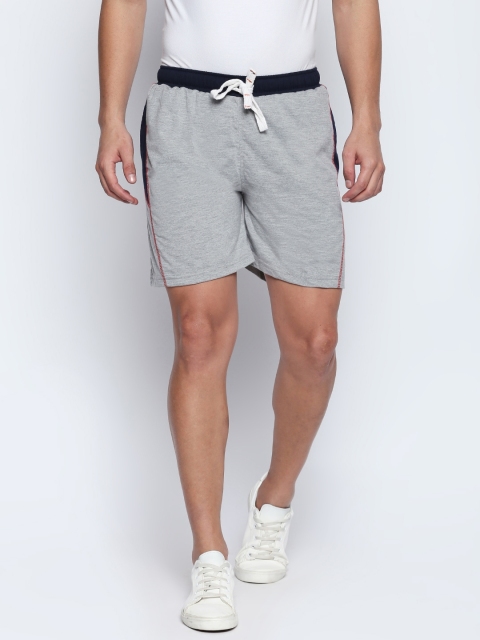 

FiTZ Men Grey Solid Regular Fit Sports Shorts