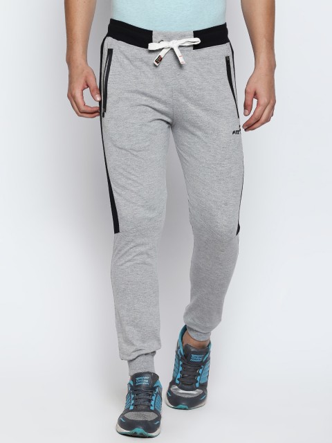 

Fitz Men Grey & Black Solid Track Pants