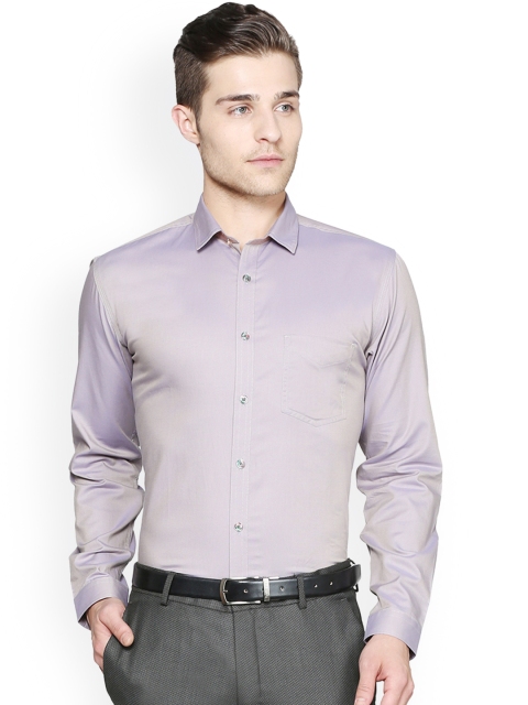 

V Dot Men Lavender Slim Fit Solid Formal Shirt