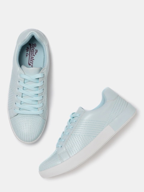 

Roadster Women Blue Textured Sneakers