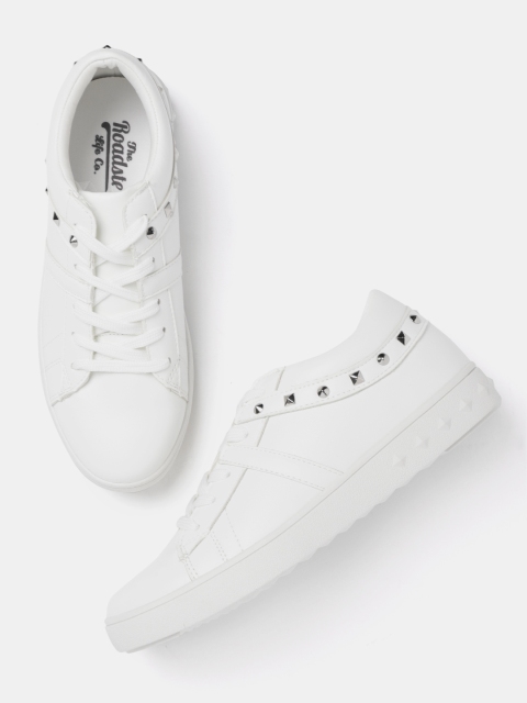 

Roadster Women White Studded Sneakers