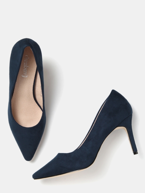 

DressBerry Women Navy Blue Solid Pumps