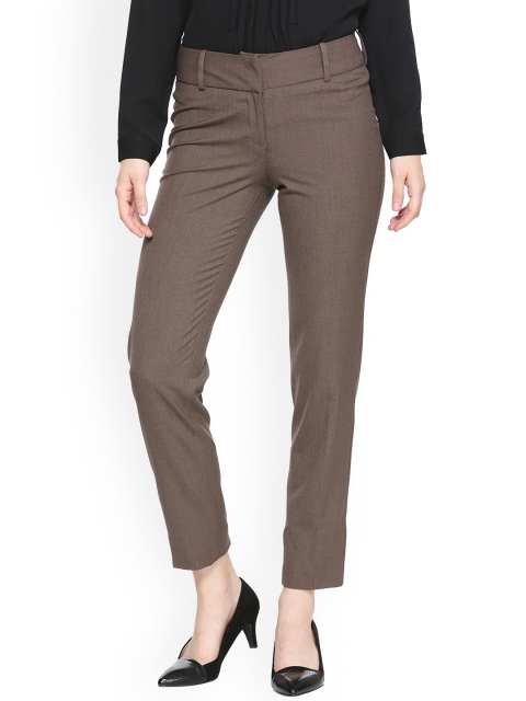 

Van Heusen Woman Women Brown Regular Fit Solid Formal Trousers