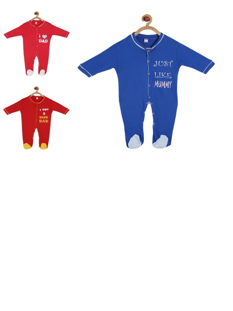 

GKIDZ Kids Pack of 3 Printed Sleepsuit, Pink
