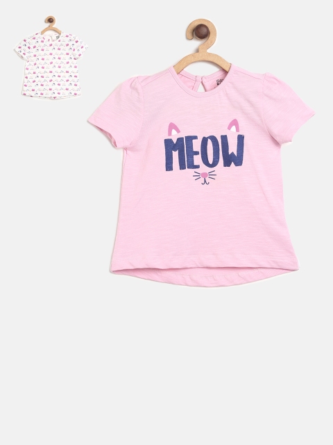 

MINI KLUB Girls Pack Of 2 T-shirts, Pink