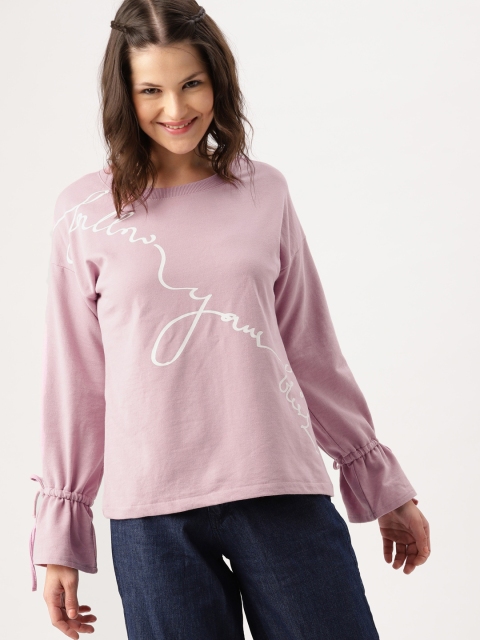 

DressBerry Women Pink Printed Sweatshirt