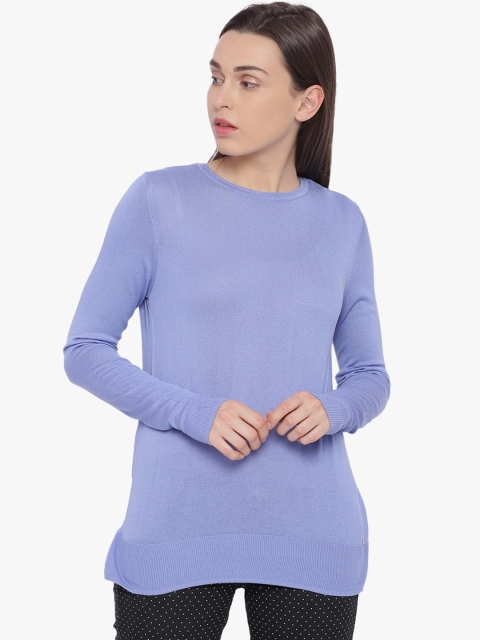 

Van Heusen Woman Women Blue Solid Top
