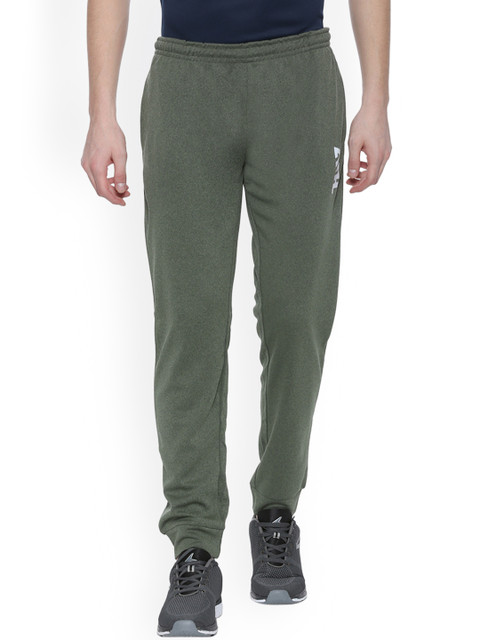 

People Men Olive Green Regular Fit Solid Joggers