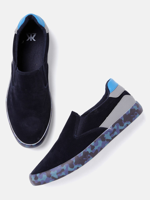 

Kook N Keech Men Navy Blue Slip-On Sneakers