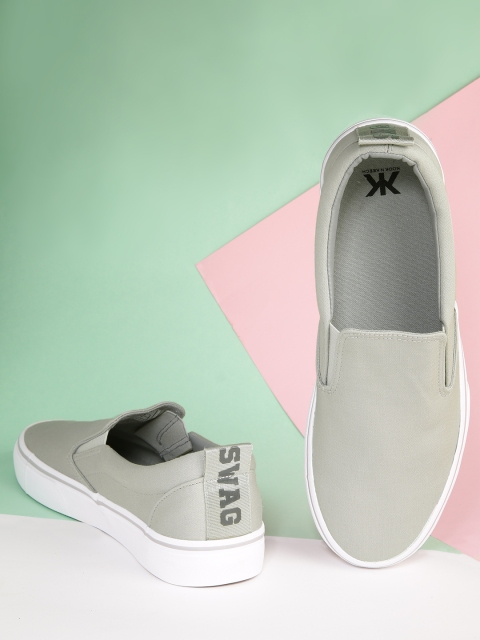 

Kook N Keech Men Grey Slip-On Sneakers