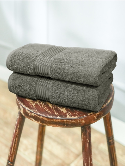 

Swiss Republic Pack of 2 Grey 630 GSM Bath Towel Set