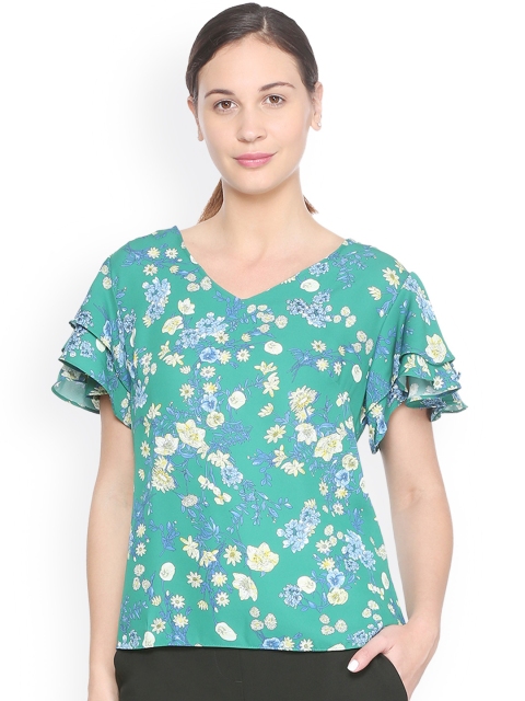 

Van Heusen Woman Women Green Printed Top