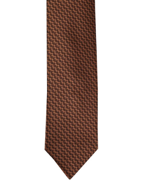 

Van Heusen Brown Woven Design Broad Tie