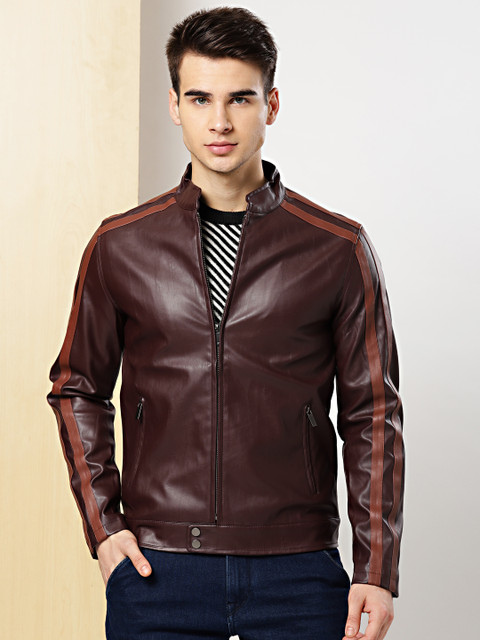 

INVICTUS Men Brown Bomber Jacket