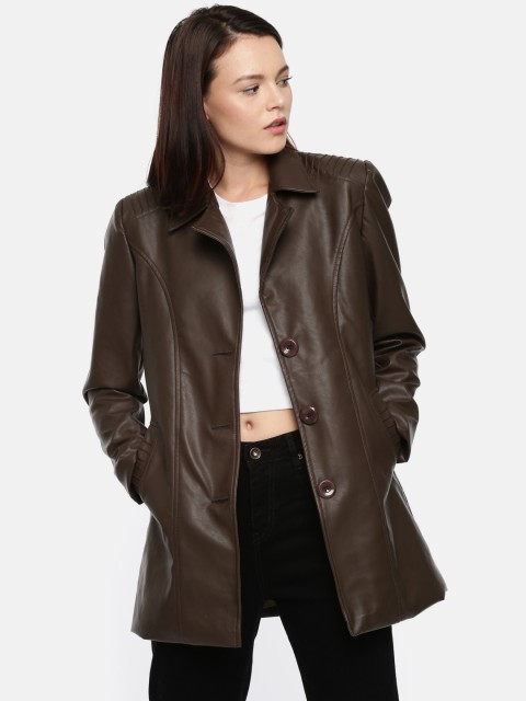 

DressBerry Women Brown Solid Tailored Jacket