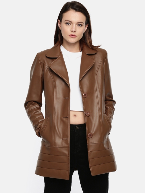 

DressBerry Women Brown Solid Tailored Jacket