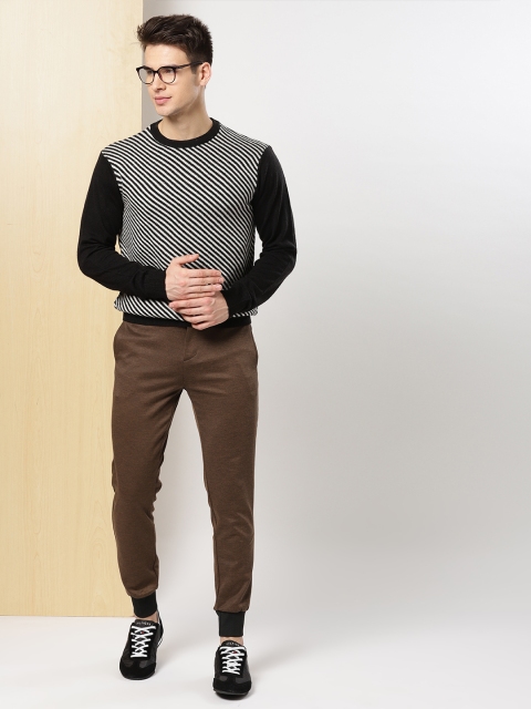 

INVICTUS Men Brown Knitted Slim Fit Solid Joggers