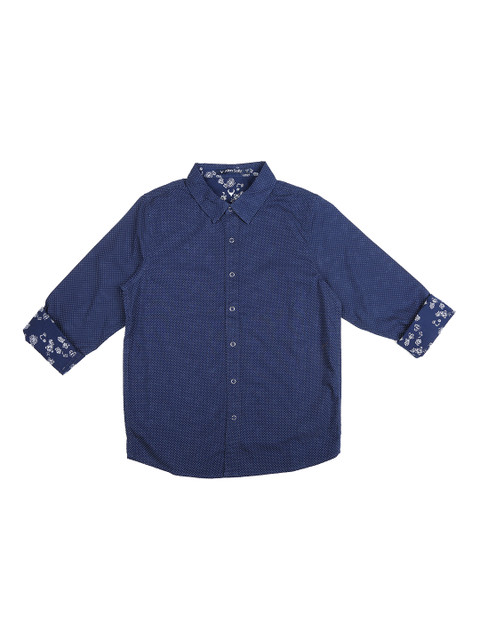 

Allen Solly Junior Boys Blue Regular Fit Printed Reversible Casual Shirt