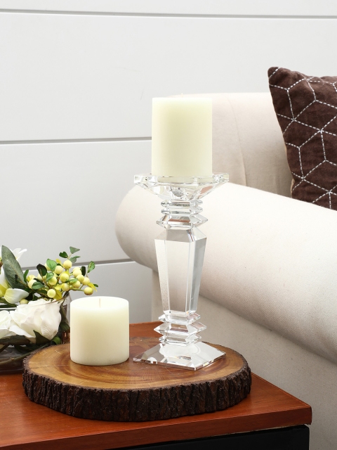 

Pure Home and Living Transparent Crystal Candle Holder