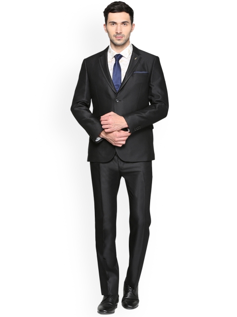 

Van Heusen Men Black Single Breasted Slim Fit Suit