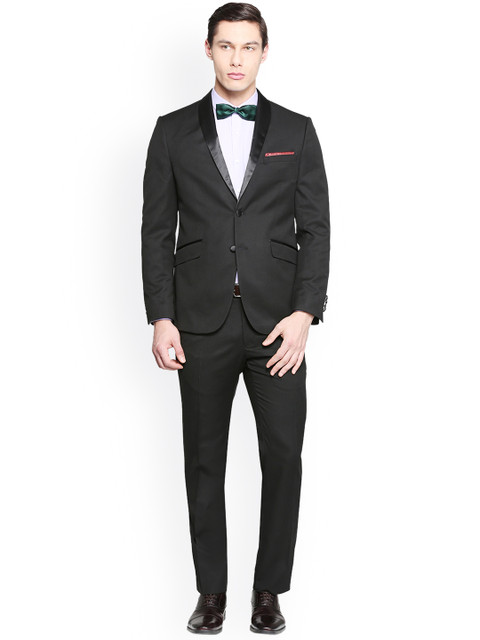 

Van Heusen Men Black Single Breasted Slim Fit Suit