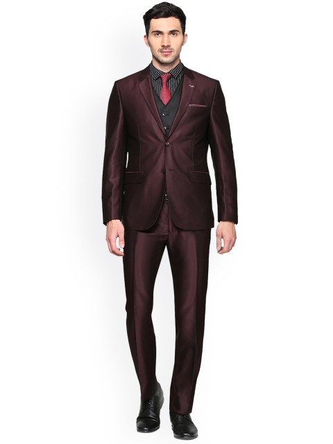 

Van Heusen Men Brown Single Breasted Slim Fit Suit
