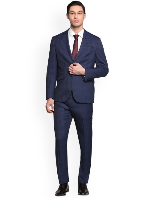 

Van Heusen Men Blue Single Breasted Slim Fit Suit