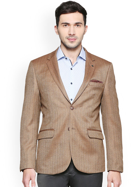

Van Heusen Men Brown Single Breasted Slim Fit Blazer