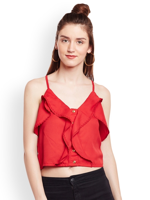 

LUCERO Women Red Solid Top