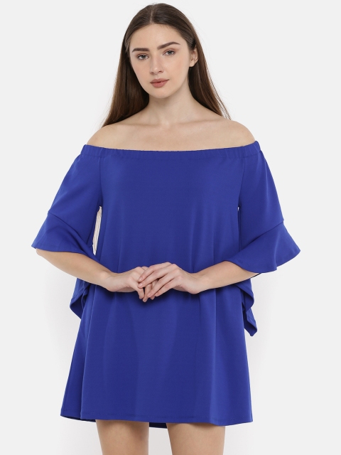 

Splash Women Blue Solid A-Line Dress