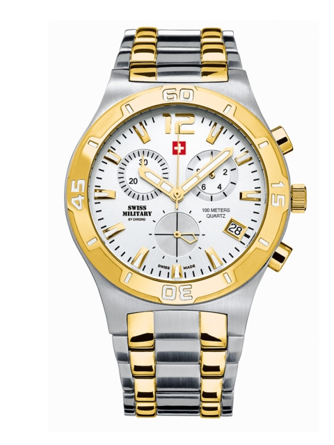 

Swiss Military by Chrono Men Silver-Toned Analogue Watch
