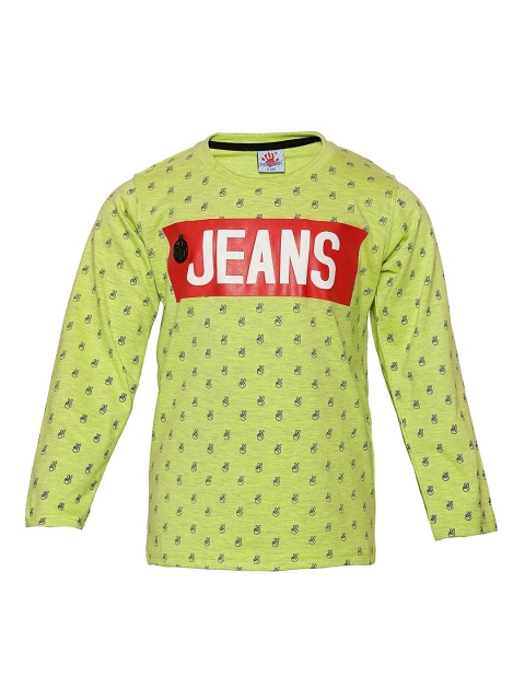 

Punkster Boys Green Printed Round Neck T-shirt