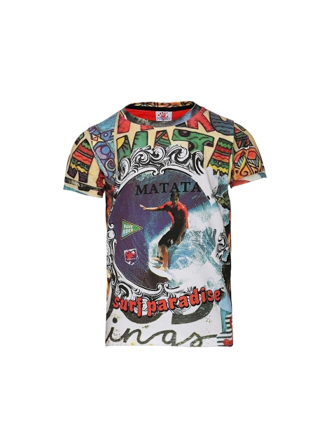 

Punkster Boys Multicoloured Printed Round Neck T-shirt, Multi
