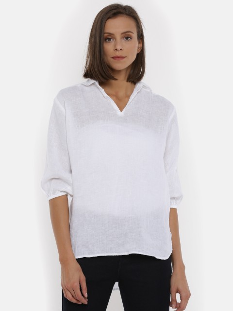 

Splash Women Off-White Solid Top