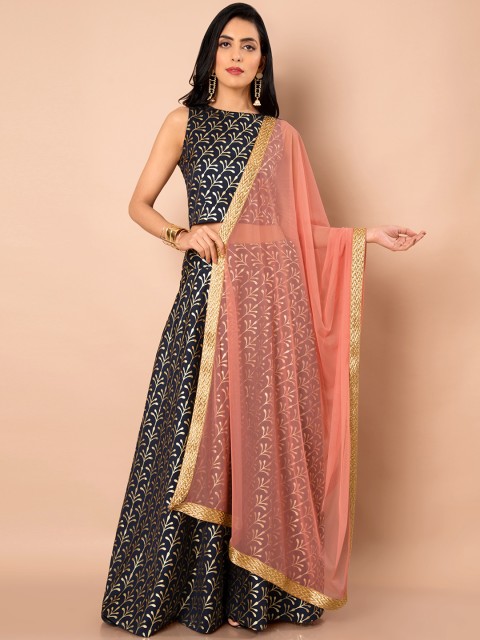 

INDYA Pink Solid Dupatta