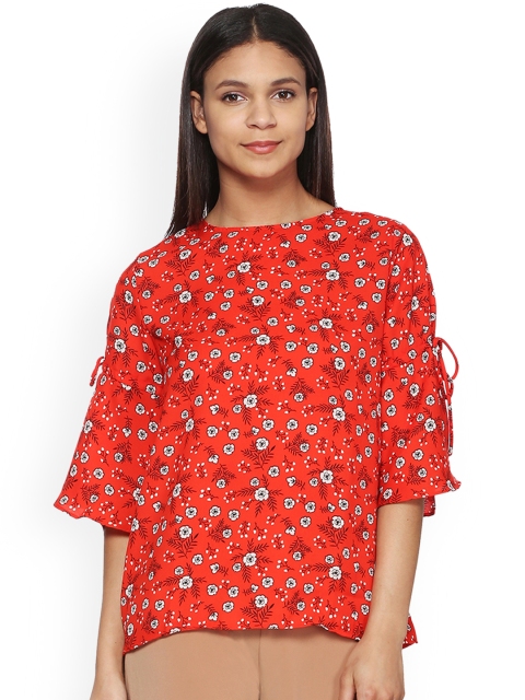 

Van Heusen Woman Red Printed Top