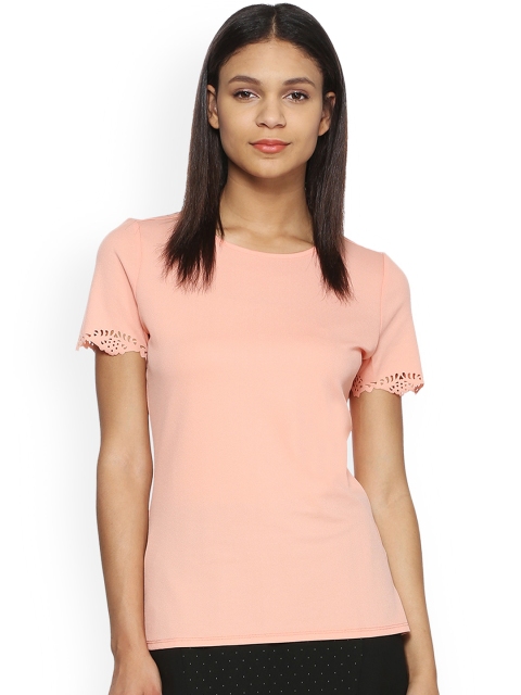 

Van Heusen Woman Peach-Coloured Solid Top