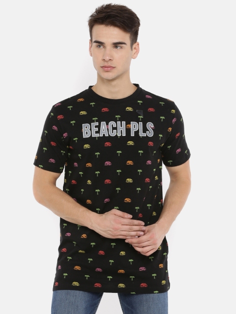 

Splash Men Black Printed T-shirt